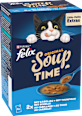 Nassfutter Katze mit Kabeljau, Thunfisch, Scholle, Original Soup Time, Multipack (6x48g) Felix