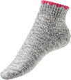 Socken mit Wolle & kurzem Schaft grau Gr. 39-42 Fascino