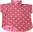 Badeponcho mit Herz-Muster, rosa, Gr. 1 ALANA