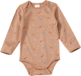 Body Langarm mit Weltall-Muster, braun, Gr. 98/104 ALANA