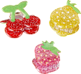 Haarklammern Erdbeere, Zitrone, Kirsche ebelin