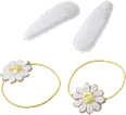 Haarclips & Haargummis Gänseblümchen weiß ebelin