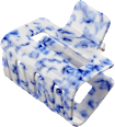 Haarklammer Keramik-Optik blau-weiß ebelin