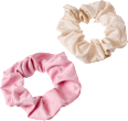 Scrunchies recycelt weiß & rosa ebelin
