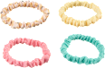 Scrunchies do włosów cienkie marszczone pastelowe ebelin
