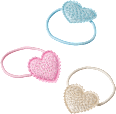Haargummis mit Herzen ebelin