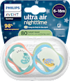 dudlík Ultra air night 6-18 m Chameleon/opice, modrý PHILIPS AVENT