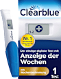 Schwangerschaftstest mit digitaler Anzeige der Woche Clearblue