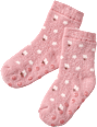 ABS Socken mit Blumen-Muster, rosa, Gr. 19/22 ALANA
