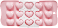 Pralinen-/Eiswürfelform, Herzen wenco
