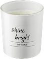 Duftkerze im Glas weiß "shine bright" Profissimo