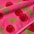 Badetuch mit Kirschen-Muster, pink, 70x140 cm ALANA