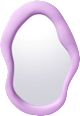 Spiegel aus Kunststoff, gewellt flieder (40x25 cm) dm home