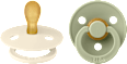 Schnuller Color Latex, symmetrisch, ivory/grün Gr. 1, 0-6 Monate BIBS