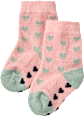 ABS Socken mit Herz-Muster, rosa & grün, Gr. 19/22 ALANA