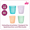 Trinkbecher bunt, ab 12. Monat, 250 ml Nip