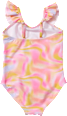 Badeanzug mit Rüschen, rosa, Gr. 98/104 PUSBLU