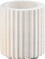 Suport de lumânare din beton cu caneluri, alb Profissimo