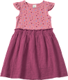 Kleid mit Ripp-Struktur & Musselin-Rock, rosa, Gr. 122 ALANA