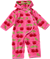 Badeoverall mit Kirsch-Muster, pink, Gr. 98/104 ALANA