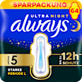 Ultra Secure Night Binden mit Flügeln Multi-Pack always