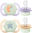 Nočné cumlíky ultra start Nighttime - dievča 0-2 m PHILIPS AVENT