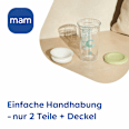 Trinkbecher Easy to Drink grün/beige, ab 8. Monat, 290 ml mam