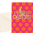 Grußkarte Ostern Holz Hase CACTUS