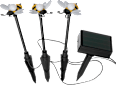 Solar Gartenstecker, 3 Lichter Bienen (25,5 cm) Dekorieren & Einrichten