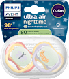 Nočné cumlíky ultra air Nighttime - dievča 0-6 m PHILIPS AVENT