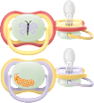 Nočné cumlíky ultra air Nighttime - dievča 0-6 m PHILIPS AVENT