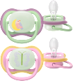 Nočné cumlíky ultra air Nighttime - dievča 6-18 m PHILIPS AVENT