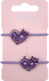 Richstar gumičky do vlasů se srdíčky fialové  Anděl