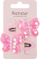 Richstar sponky motýlky a flitry světle růžové Anděl