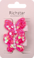 Richstar sponky do vlasů s motýlky a flitry tmavě růžové Anděl
