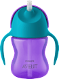 Trinkhalmbecher mit Griffen lila, 200 ml PHILIPS AVENT