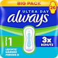 Binden Ultra Day Normal 1 Leichte bis mäßige Periode Big Pack always