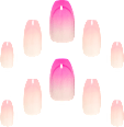 Künstliche Nägel Dream Nails Pink Ombre Elegant Touch
