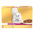 Teljes értékű állateledel Gold Duo élmény, felnőtt macskák számára 12 x 85 g Purina Gourmet