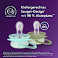 Schnuller ultra soft nighttime Silikon, türkis/grün, 0-6 Monate PHILIPS AVENT