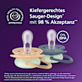 Schnuller ultra soft nighttime Silikon, beige/blau, ab 18 Monaten PHILIPS AVENT