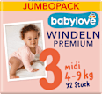 Пелени Premium Jumbo Pack, размер 3 midi (4-9 kg) babylove