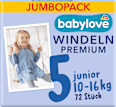 Windeln Premium Gr. 5 Junior (10-16 kg) Jumbopack babylove