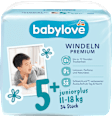 Windeln Premium Gr. 5+ Juniorplus (11-18 kg) babylove