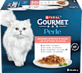 Nassfutter Katze Perle Erlesene Streifen in Sauce Fisch-, Geflügel und Fleischvariation Purina Gourmet