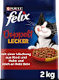 Trockenfutter Katze mit Rind, doppelt lecker - delicieux duos Felix