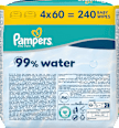 Feuchttücher 99% Water (4 x 60 Stück) Pampers