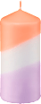 Stumpenkerze gedippte lila/orange Profissimo