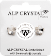 Naušnice s kristalima Swarovski - Silver ALP CRYSTAL Jewellery