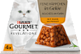 Nassfutter Katze Huhn in Gelée, Revelations feine Häppchen Multipack (4x57 g) Purina Gourmet